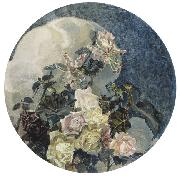 Mikhail Vrubel Roses and Orchids, oil on canvas